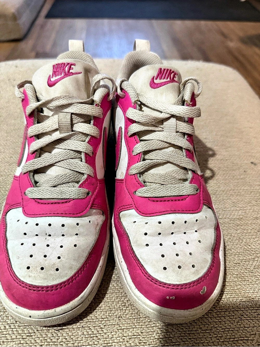 Nike Sneakers Pink & White Girls US 4.5Y